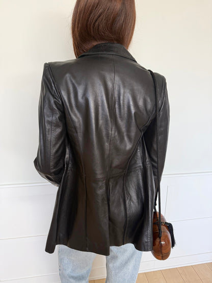 Claude Montana Lamb Leather Blazer