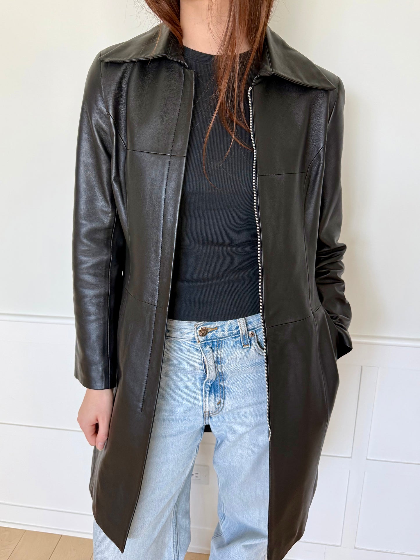 Long Lamb Leather Jacket