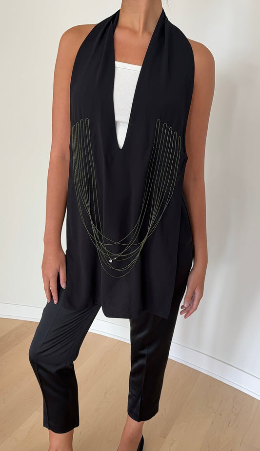 MM6 Maison Margiela Open Back Halter Top