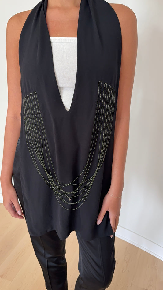 MM6 Maison Margiela Open Back Halter Top
