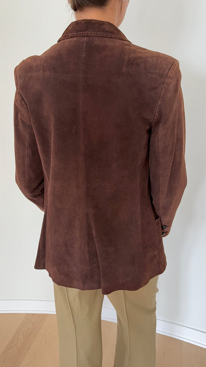 Gucci Brown Suede Blazer