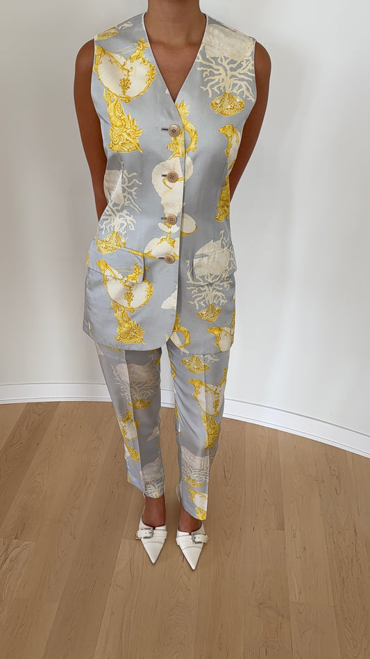 Celine Silk Vest/Pants Set