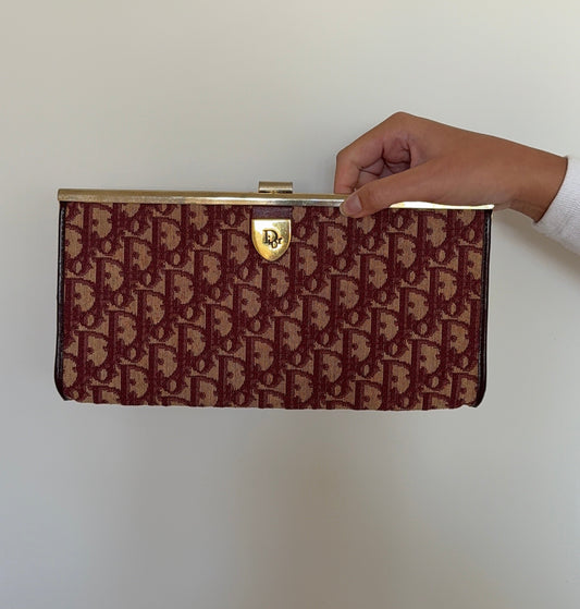 Christian Dior Burgundy Clutch