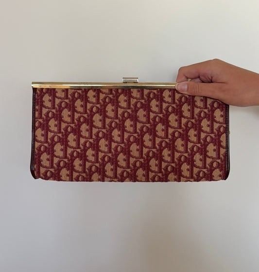 Christian Dior Burgundy Clutch