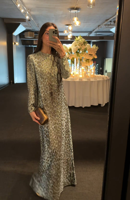 Vintage Animal Print Gown