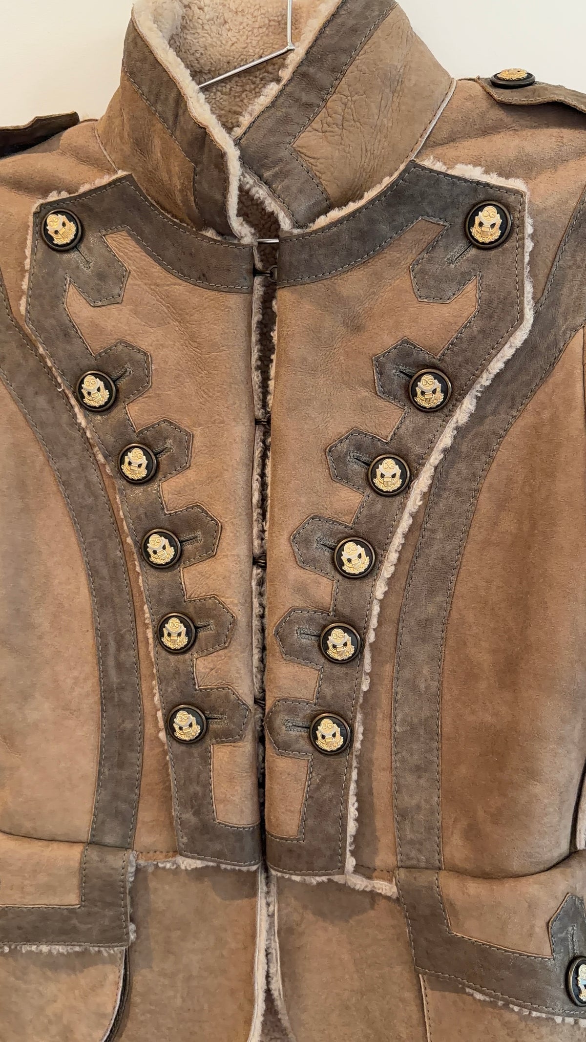 Dolce & Gabbana Shearling Cropped Jacket