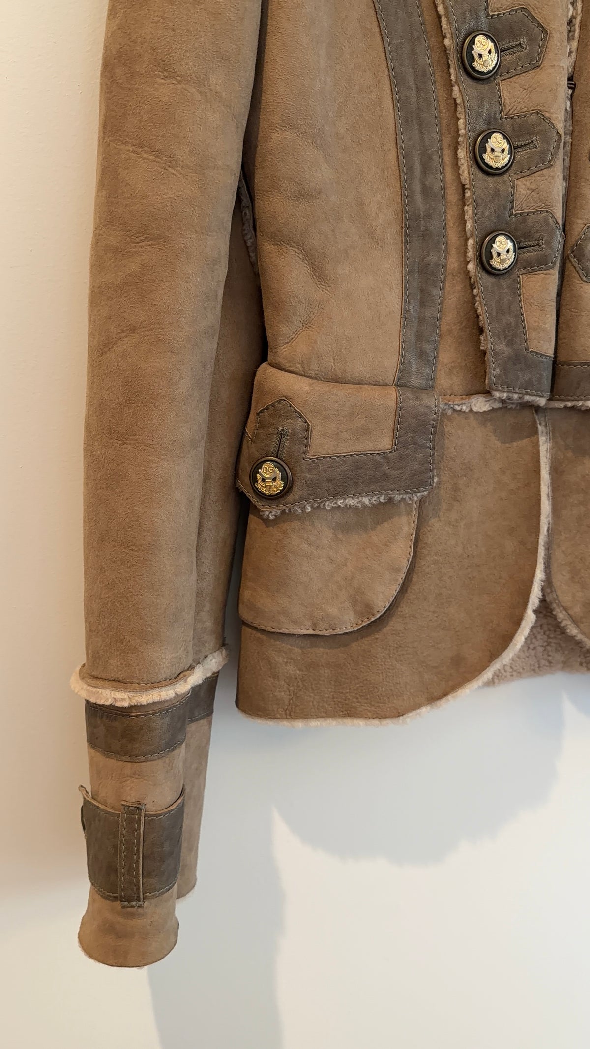 Dolce & Gabbana Shearling Cropped Jacket