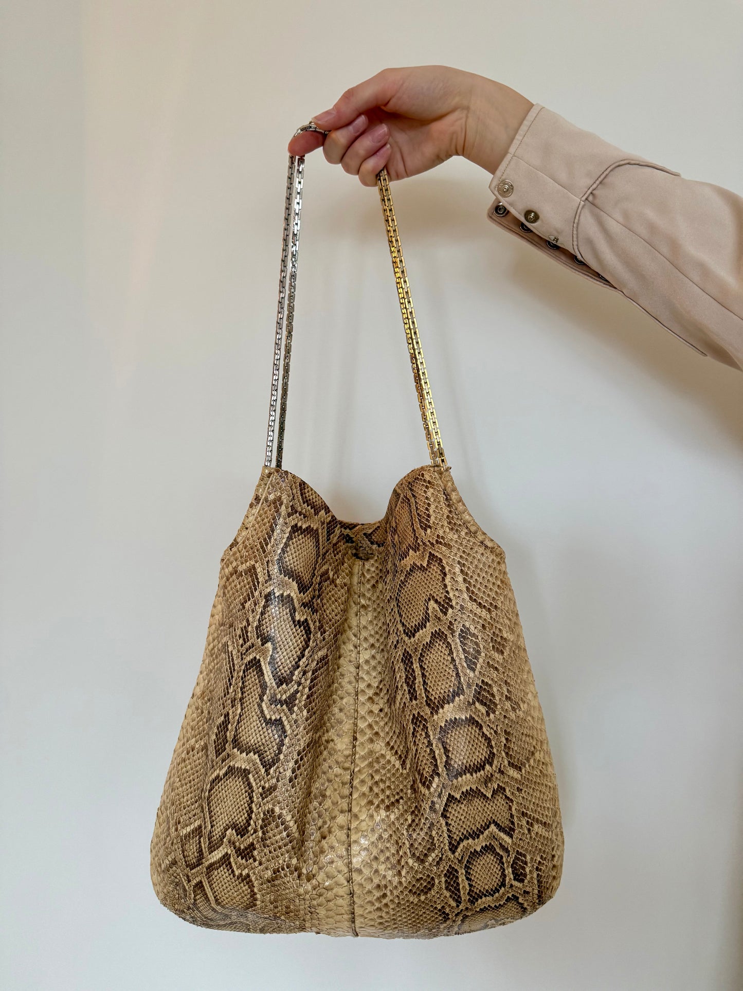 Vintage Judith Leiber Snakeskin Hobo Bag