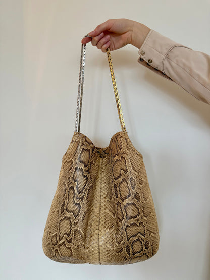 Vintage Judith Leiber Snakeskin Hobo Bag