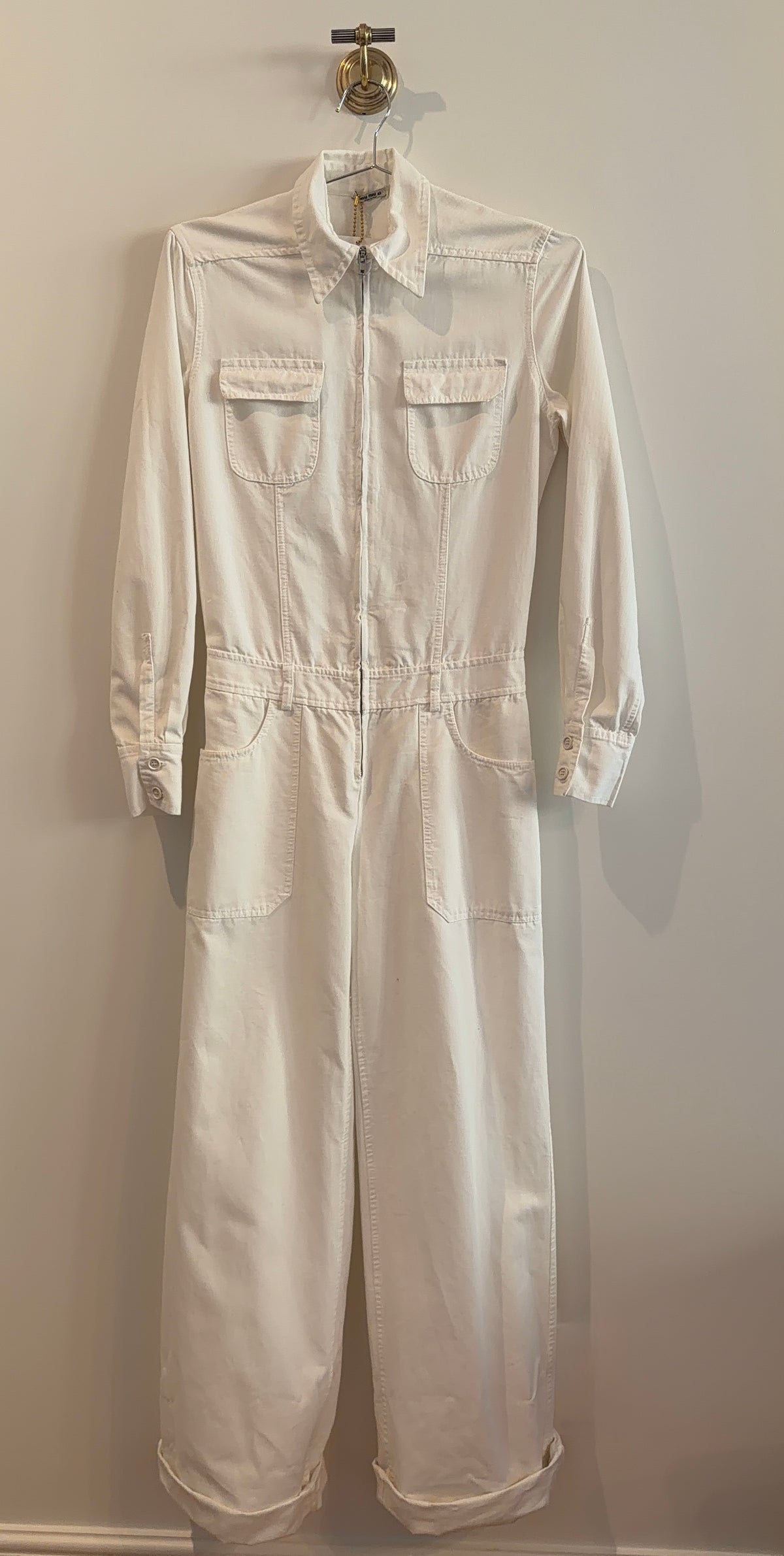 Miu Miu White Denim Jumpsuit
