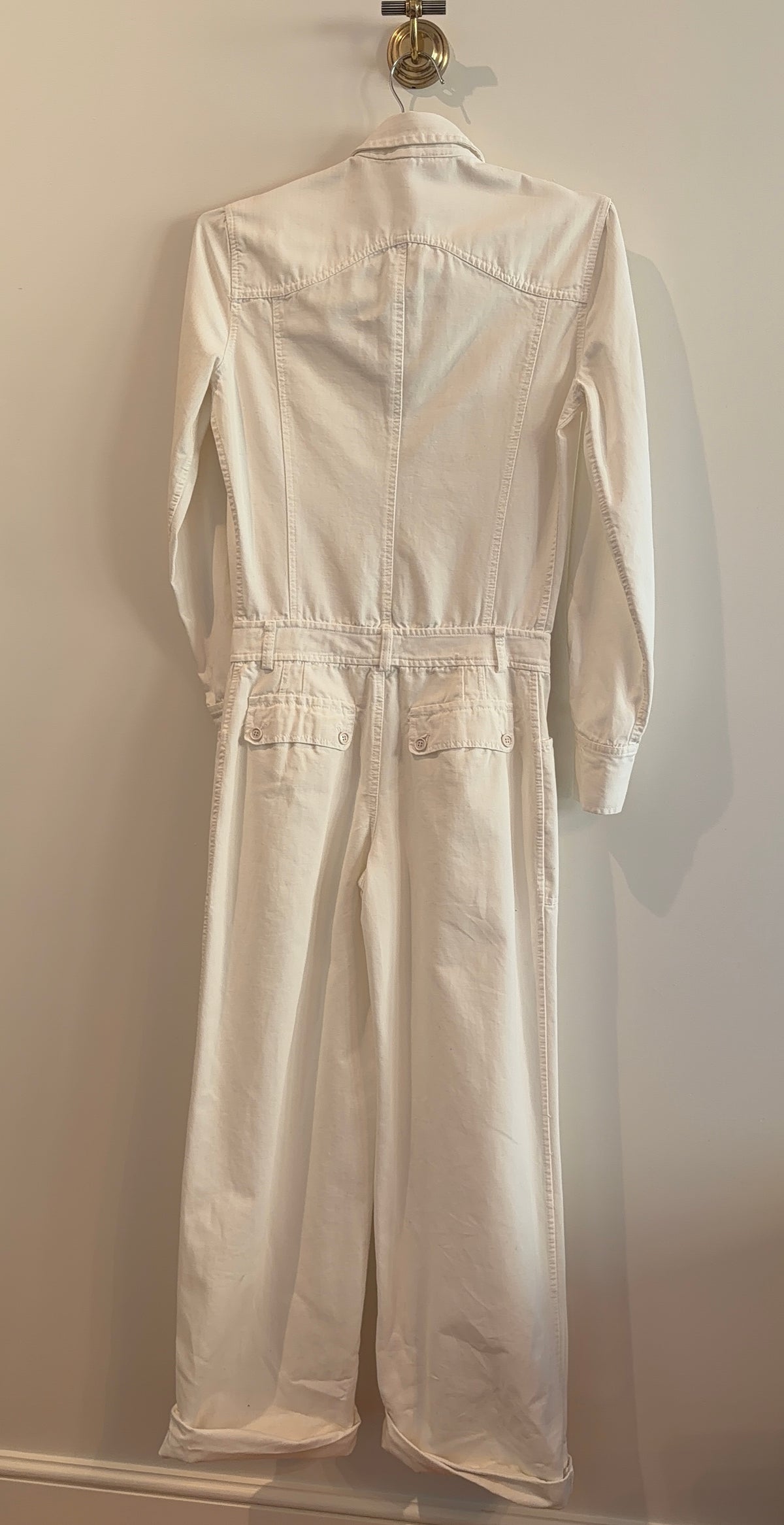 Miu Miu White Denim Jumpsuit
