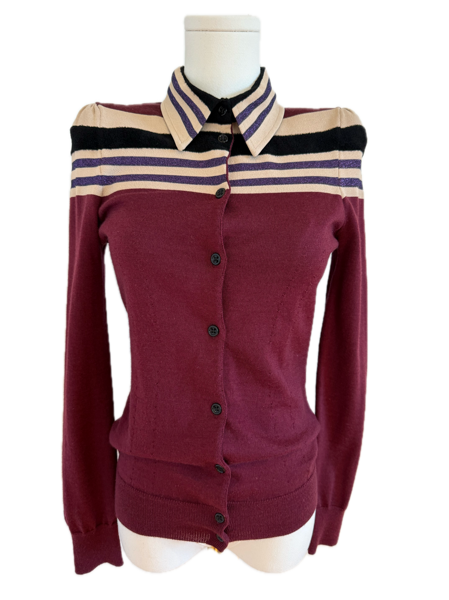 Bottega Veneta Striped Knit Cardigan