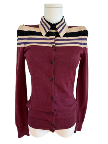 Bottega Veneta Striped Knit Cardigan