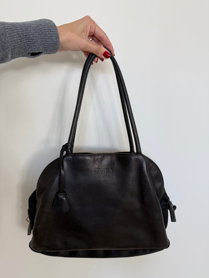 Prada Black Leather Shoulder Bag