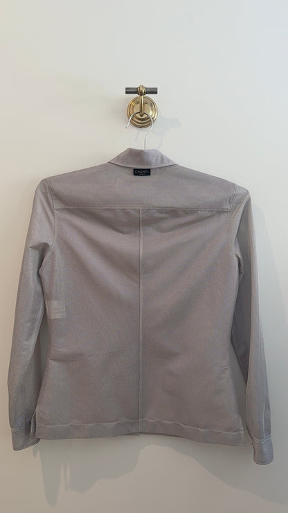 Chanel Perforated Button Down Shirt