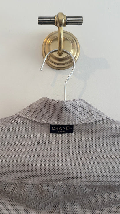 Chanel Perforated Button Down Shirt