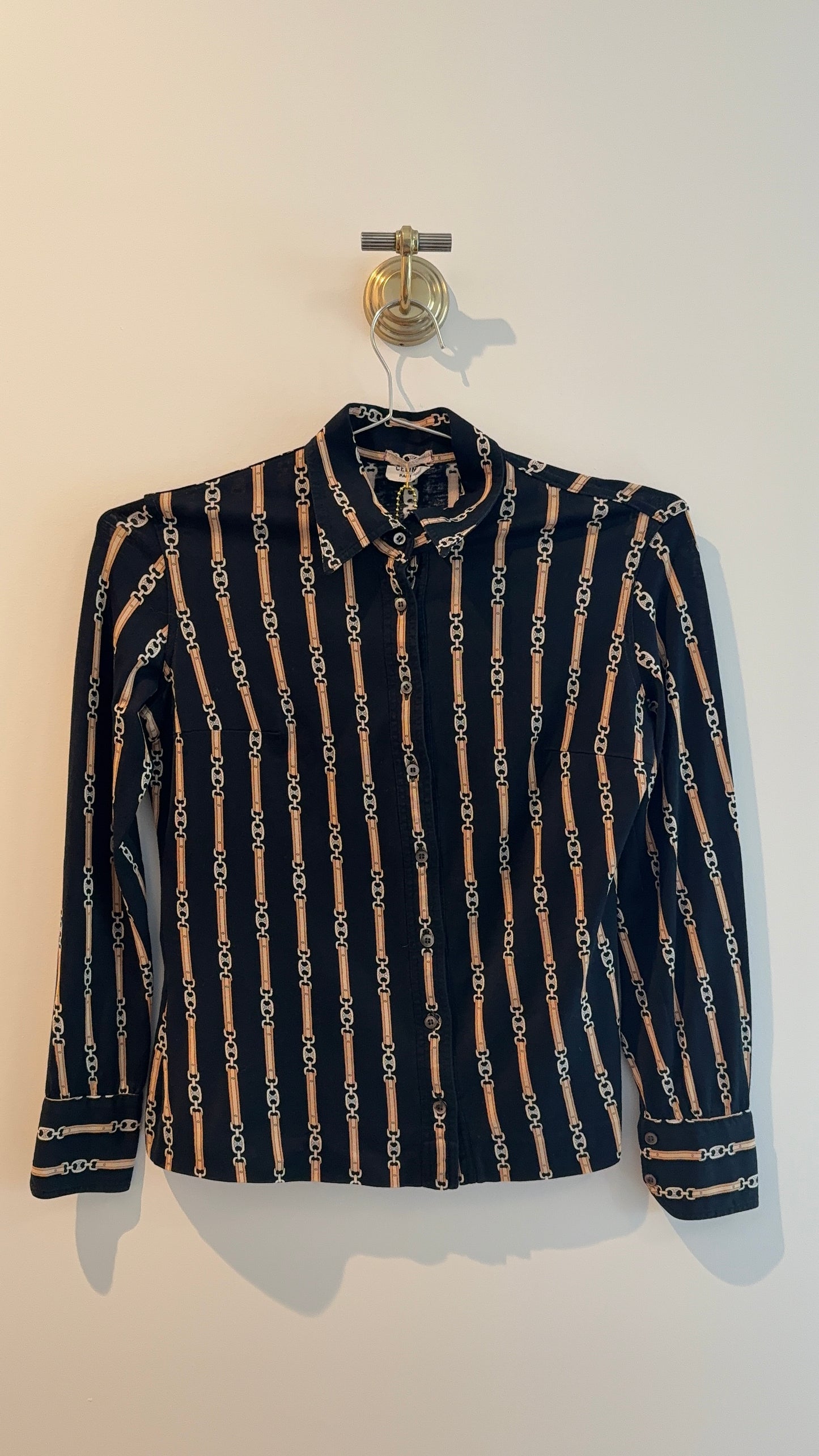 Celine Logo Button Down