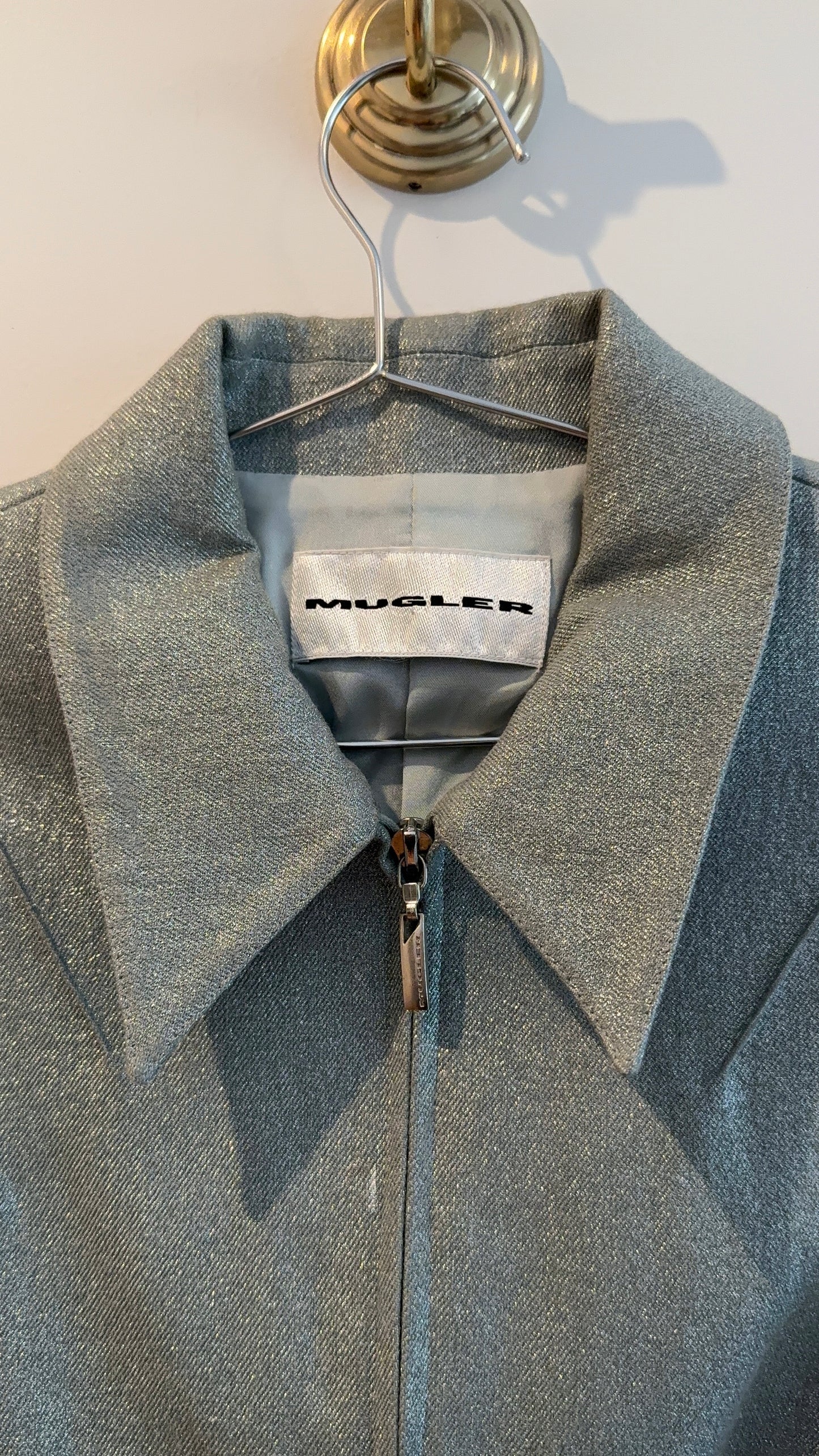 Mugler Green Shimmer Jacket