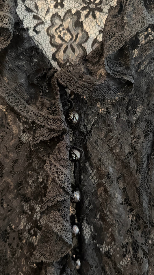 Anna Sui Black Lace Blouse