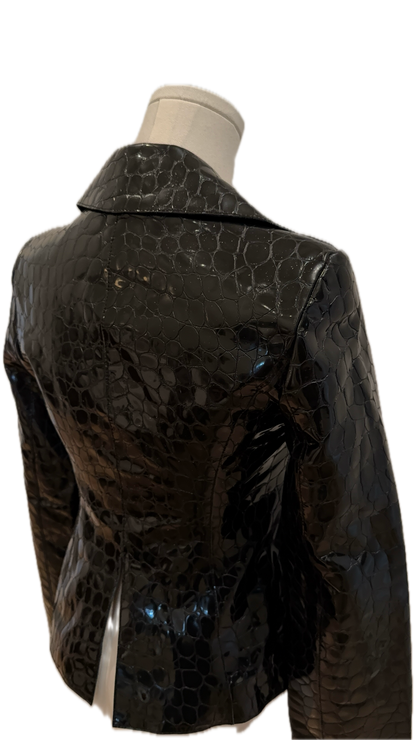 Armani Reptile Embossed Leather Jacket
