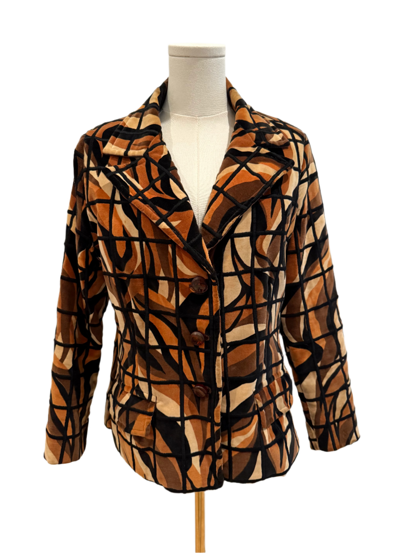 Patterned Brown Blazer