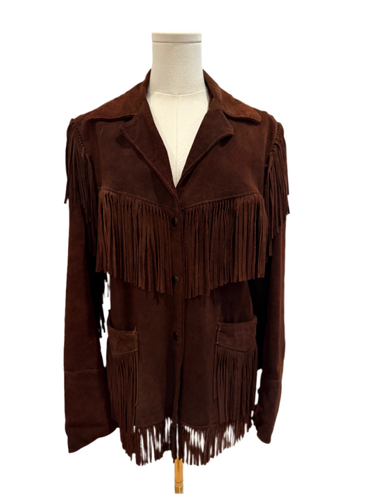 Brown Suede Fringe Jacket