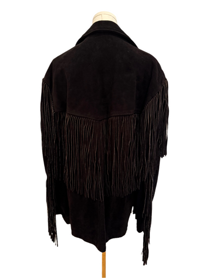 Black Suede Fringe Jacket