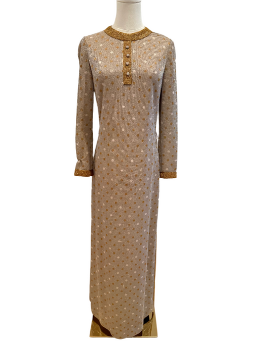 Gold/Silver Polka Dot Knit Dress