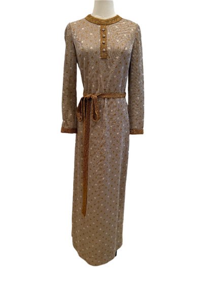Gold/Silver Polka Dot Knit Dress
