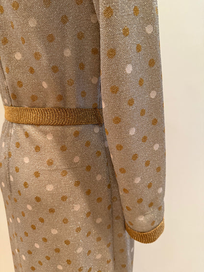 Gold/Silver Polka Dot Knit Dress