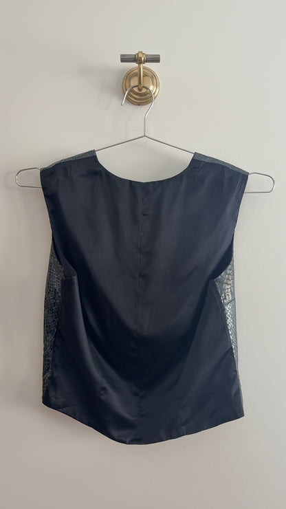 Richard Tyler Snakeskin Vest Top