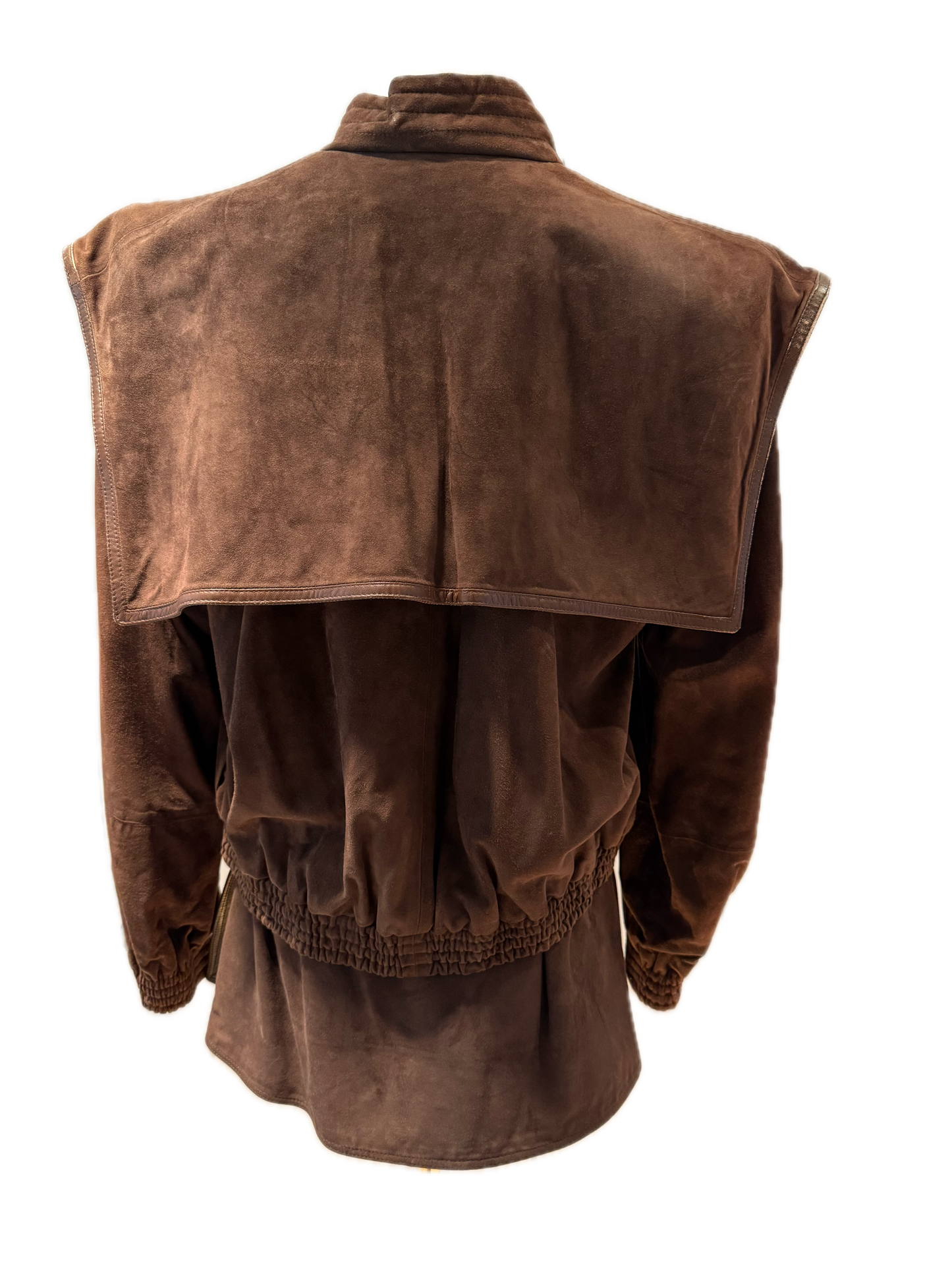 Valentino Suede Bomber Jacket and Mini Skirt Set