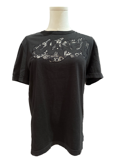 Chanel T-Shirt with Lace Logo Insert