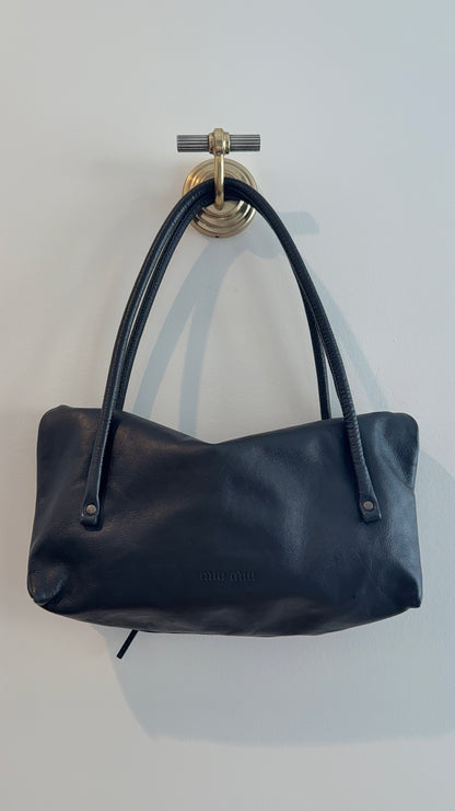 Miu Miu Black Leather Shoulder Bag