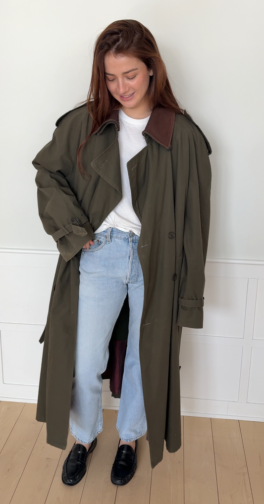 Christian Dior Green Trench Coat