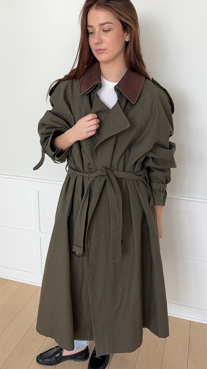 Christian Dior Green Trench Coat